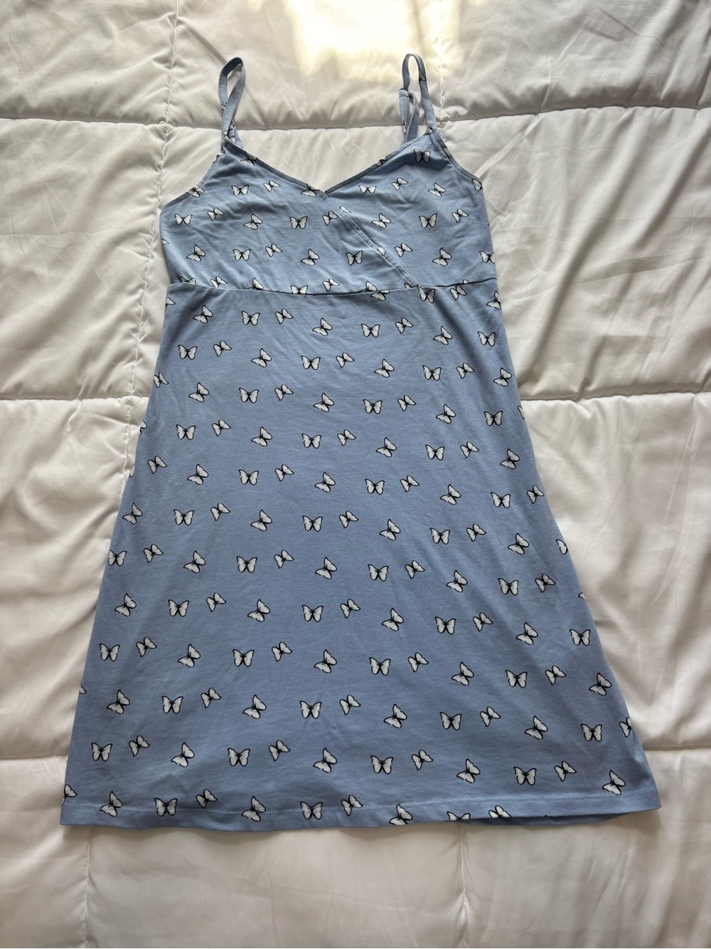 Hollister Light Blue Butterfly Slip Dress